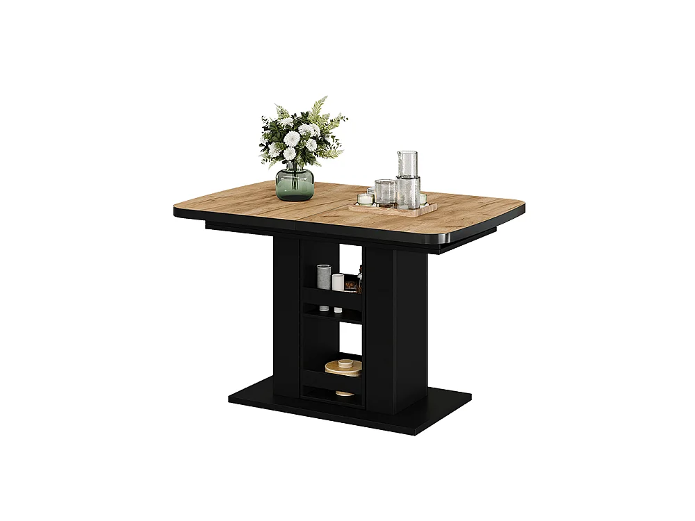 Dining table goldkraft oak/black 120x80x76 fenaro