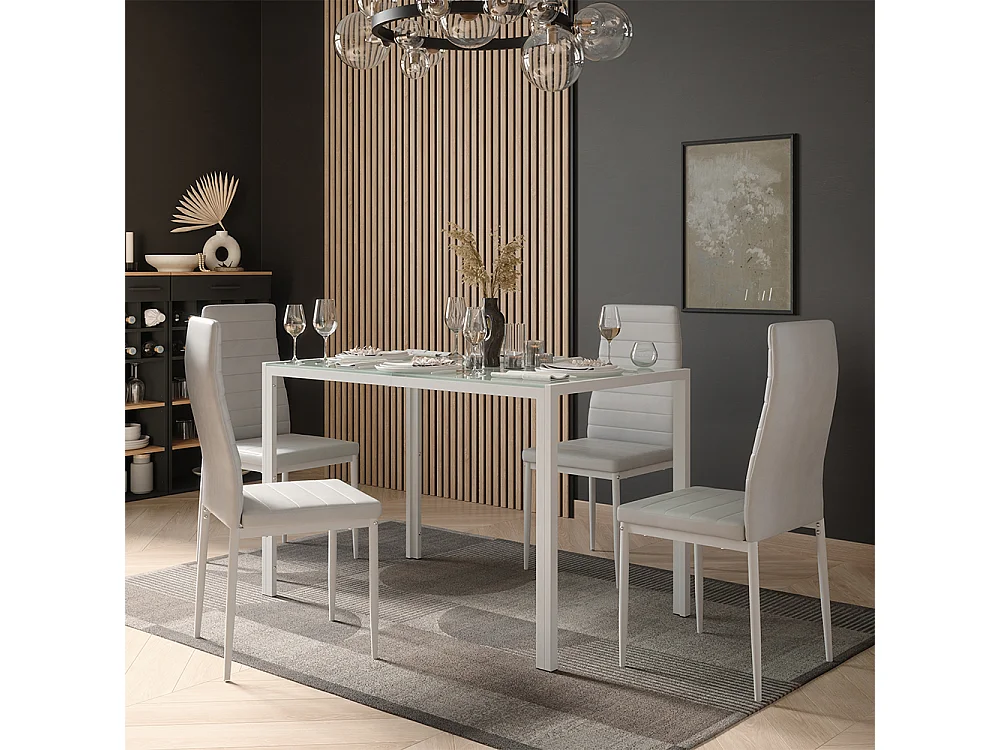 Dining table white/white 120x70x74.5 grand