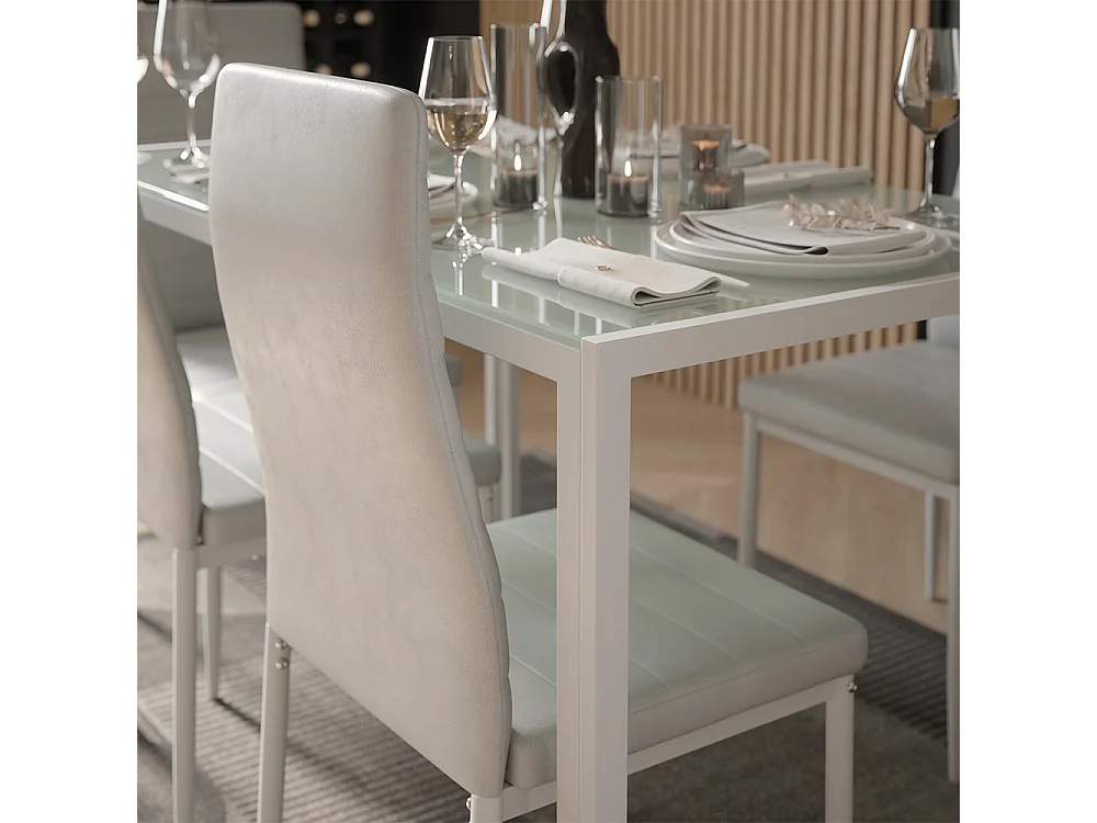 Dining table white/white 120x70x74.5 grand