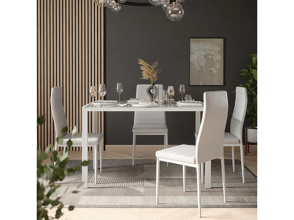 Dining table white/white 120x70x74.5 grand