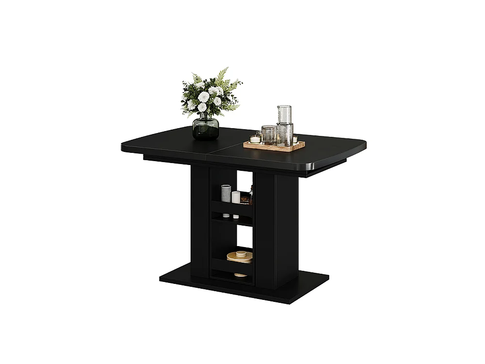 Dining table black 120x80x76 fenaro