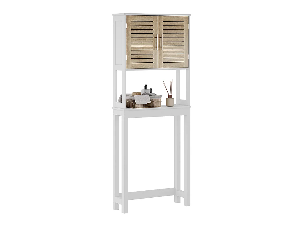 Armario de aseo blanco/roble 70x23x180 looma