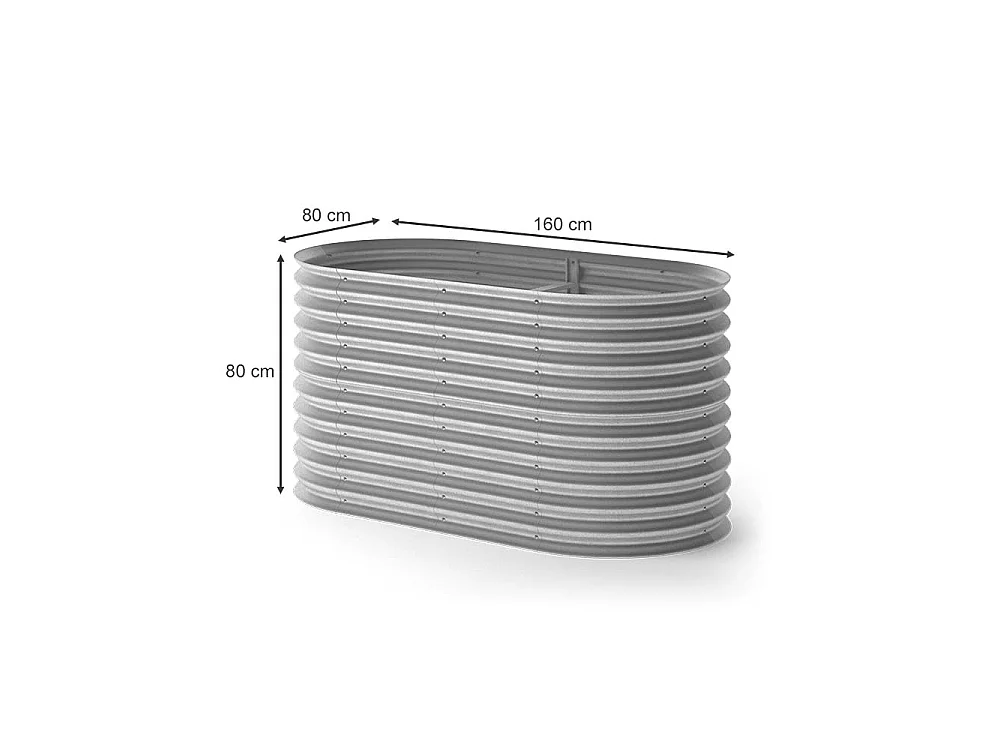 Komposter silber 160x82x80 garten