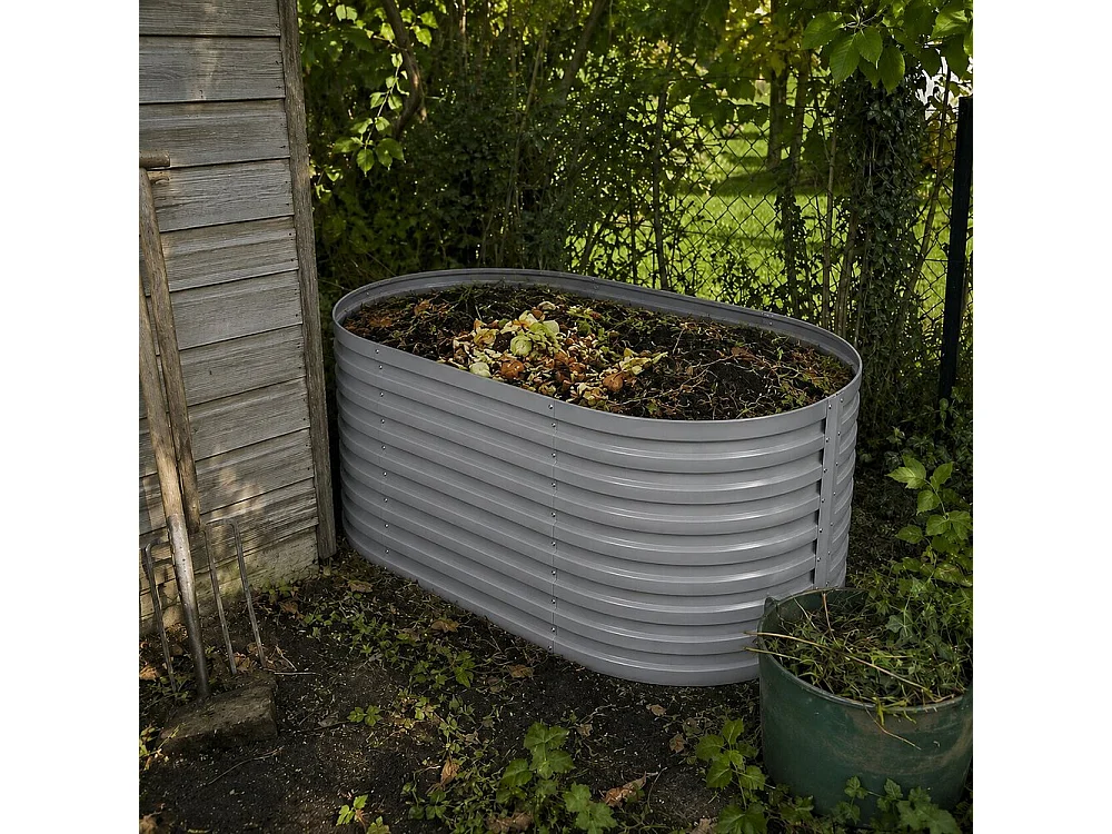 Komposter silber 160x82x80 garten