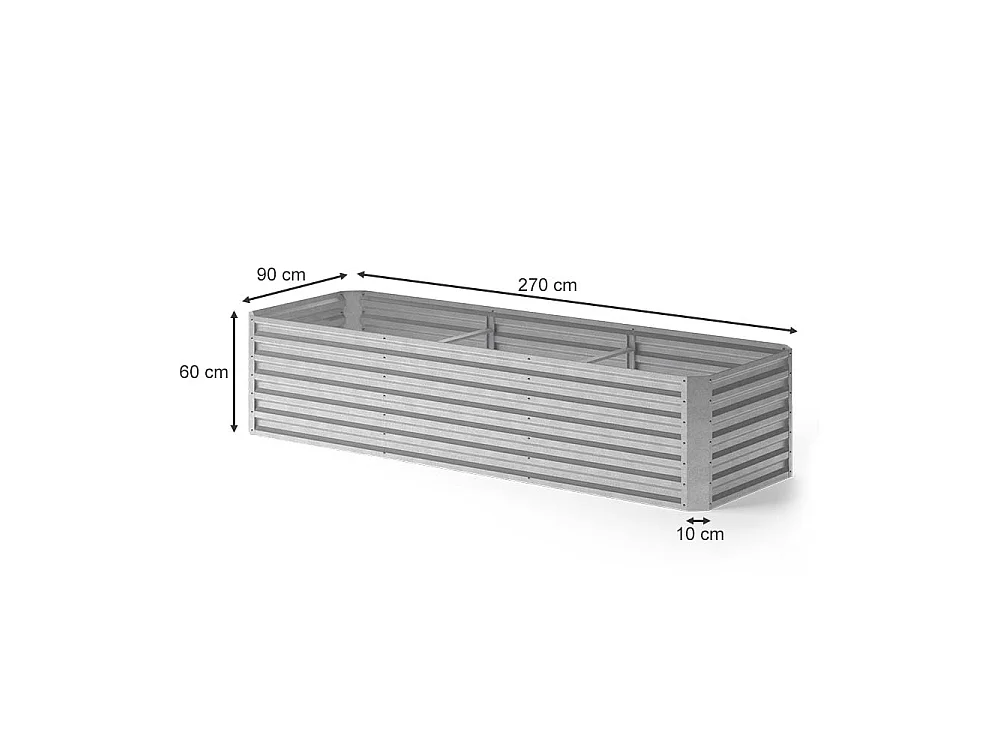 Komposter silber 270x90x60 garten