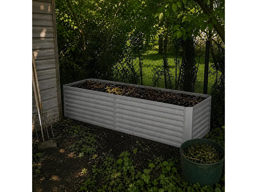 Komposter silber 270x90x60 garten