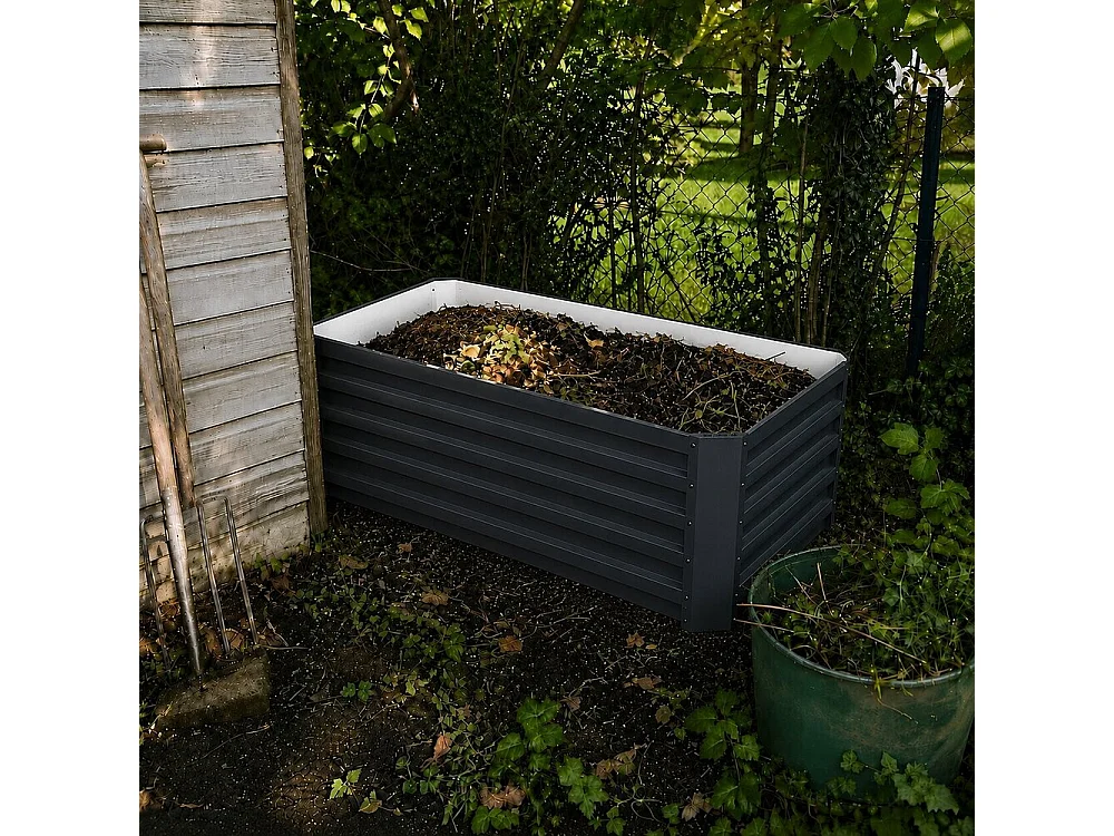 Komposter anthrazit 120x60x60 garten