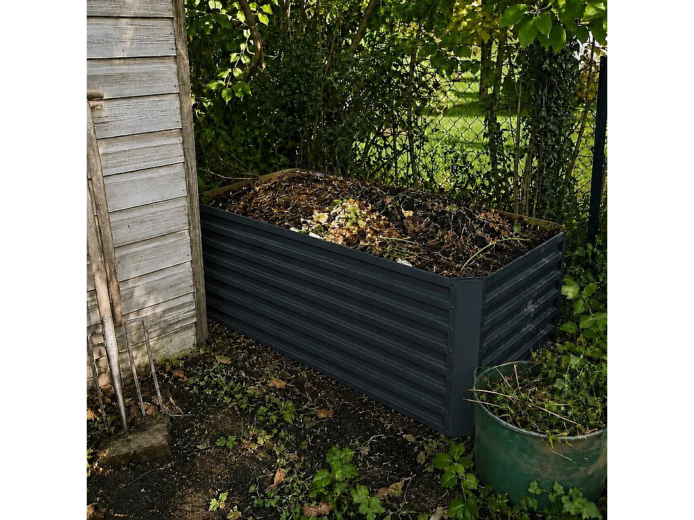 Komposter anthrazit 180x90x80 garten