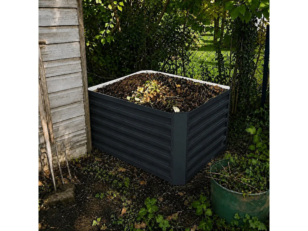 Komposter anthrazit 90x90x60 garten