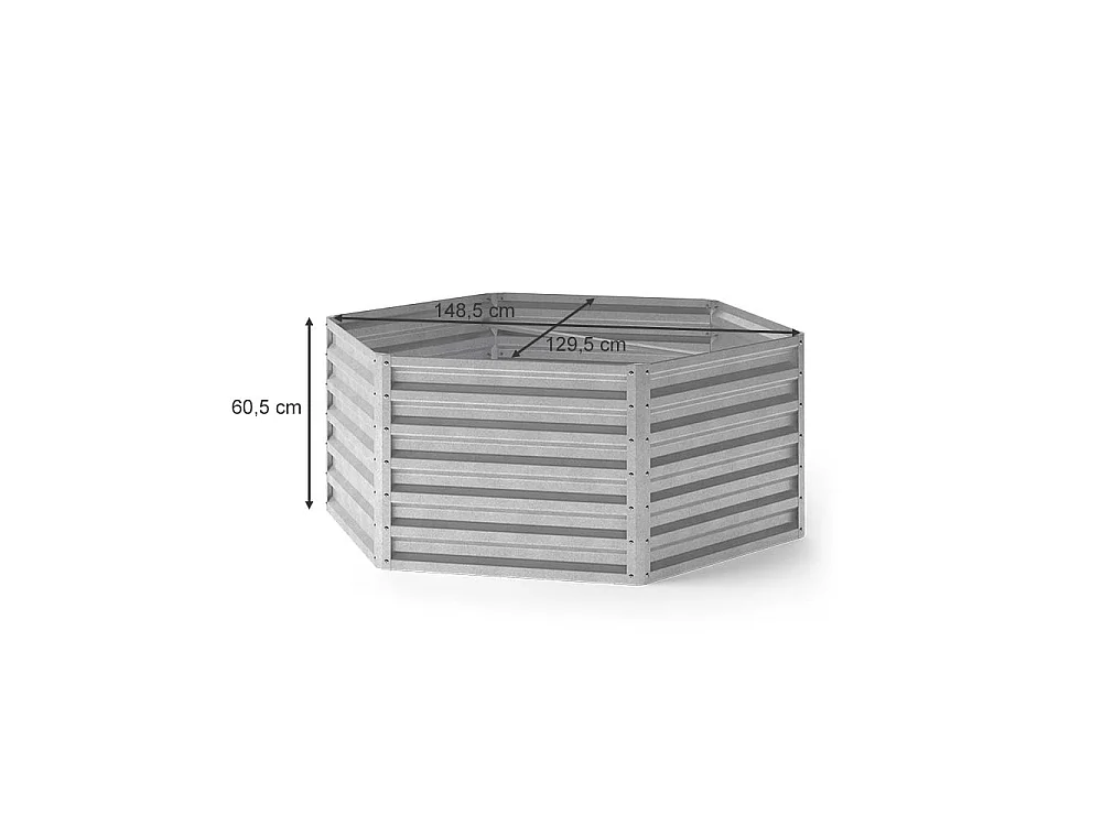 Komposter silber 148.5x129x60 garten