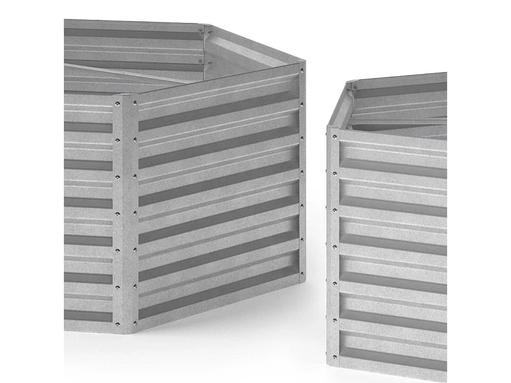 Komposter silber 148.5x129x60 garten