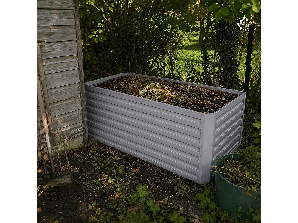 Komposter silber 180x90x80 garten