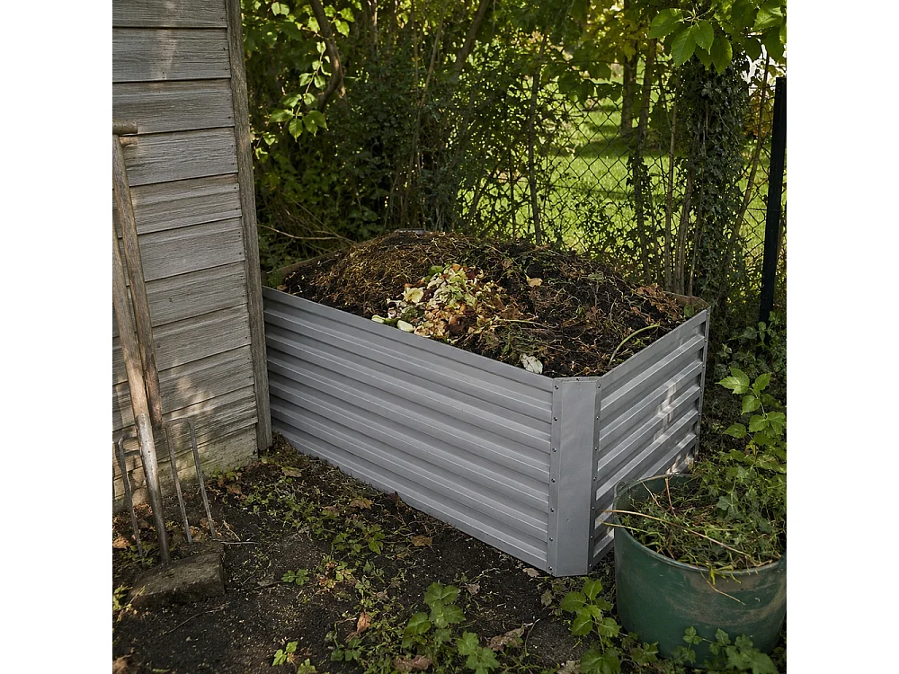 Komposter silber 180x90x60 garten