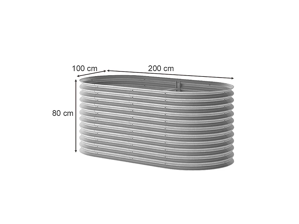 Komposter silber 200x100x80 garten