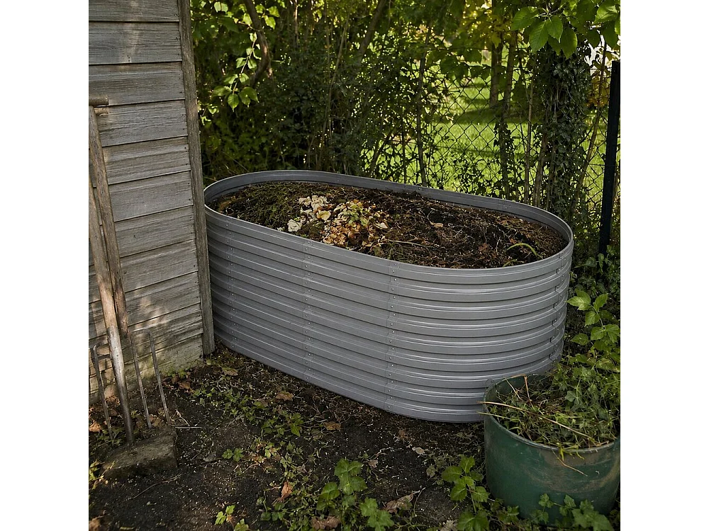 Komposter silber 200x100x80 garten