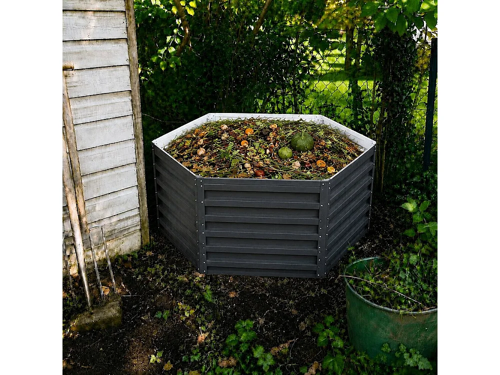 Komposter anthrazit 148.5x129x60 garten