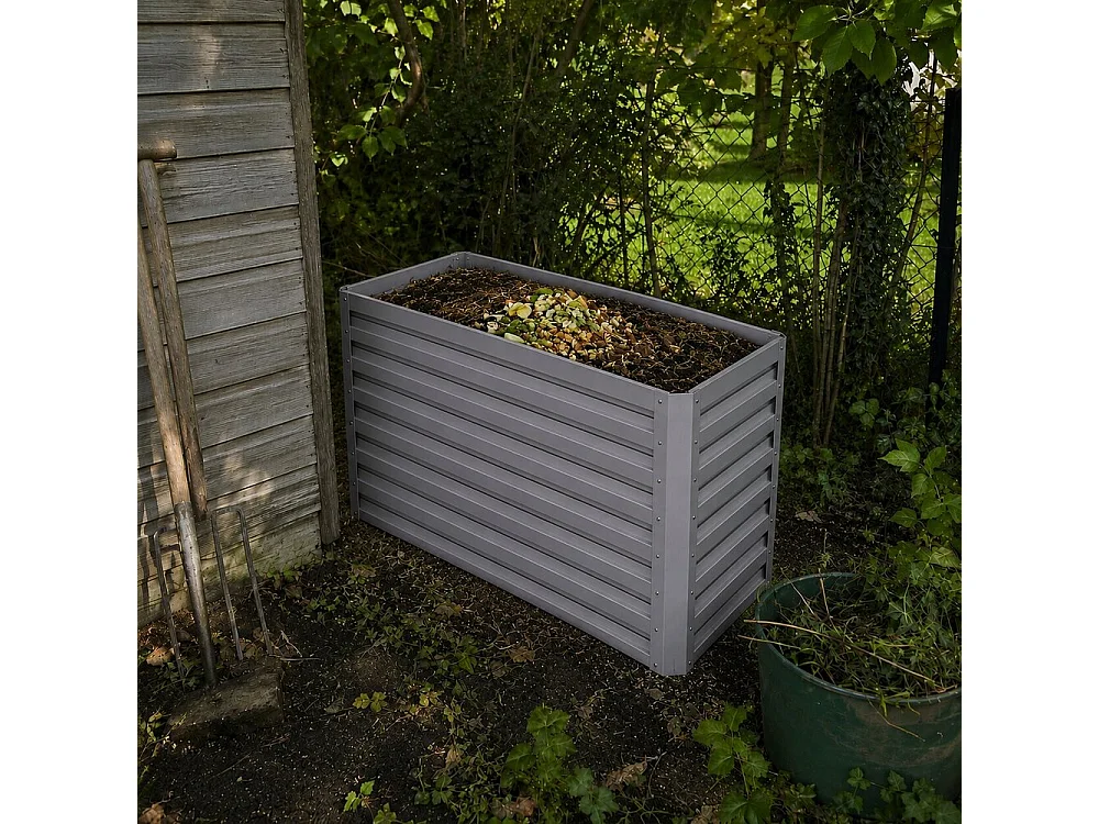 Komposter silber 120x60x80 garten