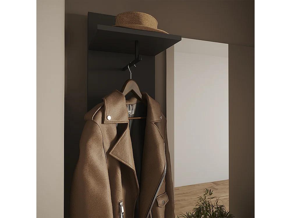 Portemanteau mural anthracite/artisan 31x27x160 irma