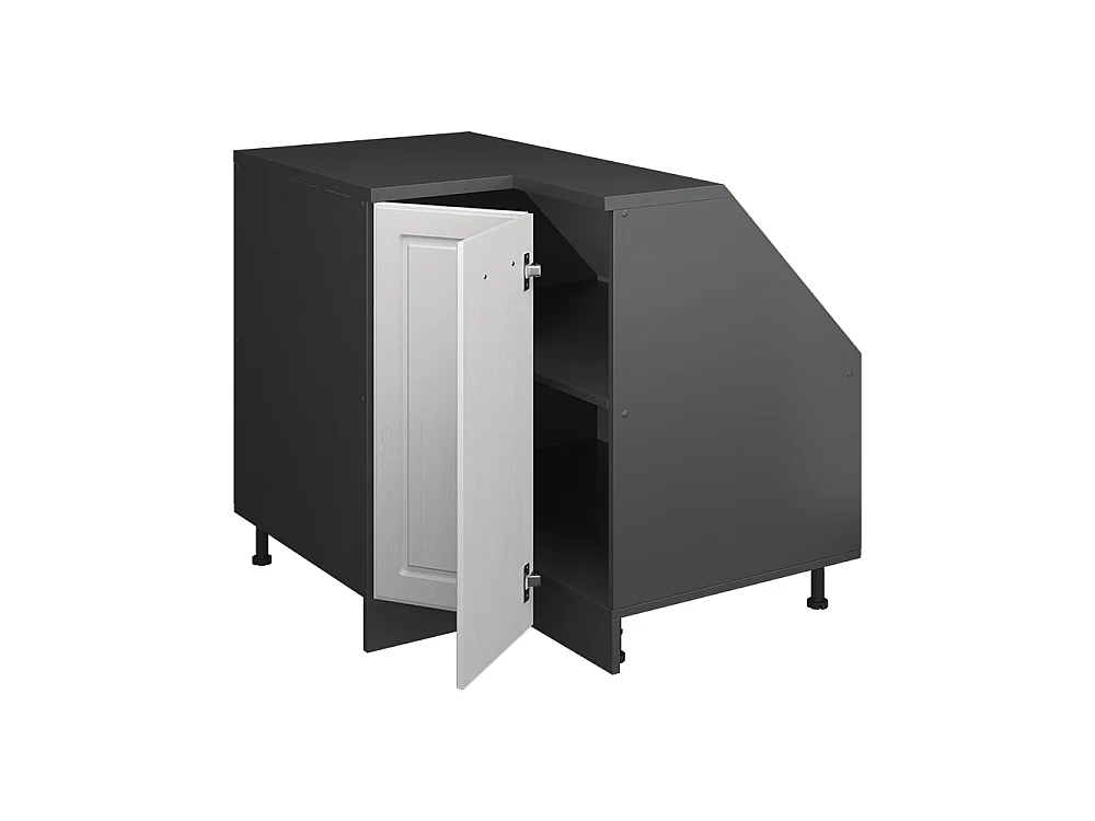 Corner kitchen cabinet for sloping roofs white shaker style75.6x60x81.6 r-line