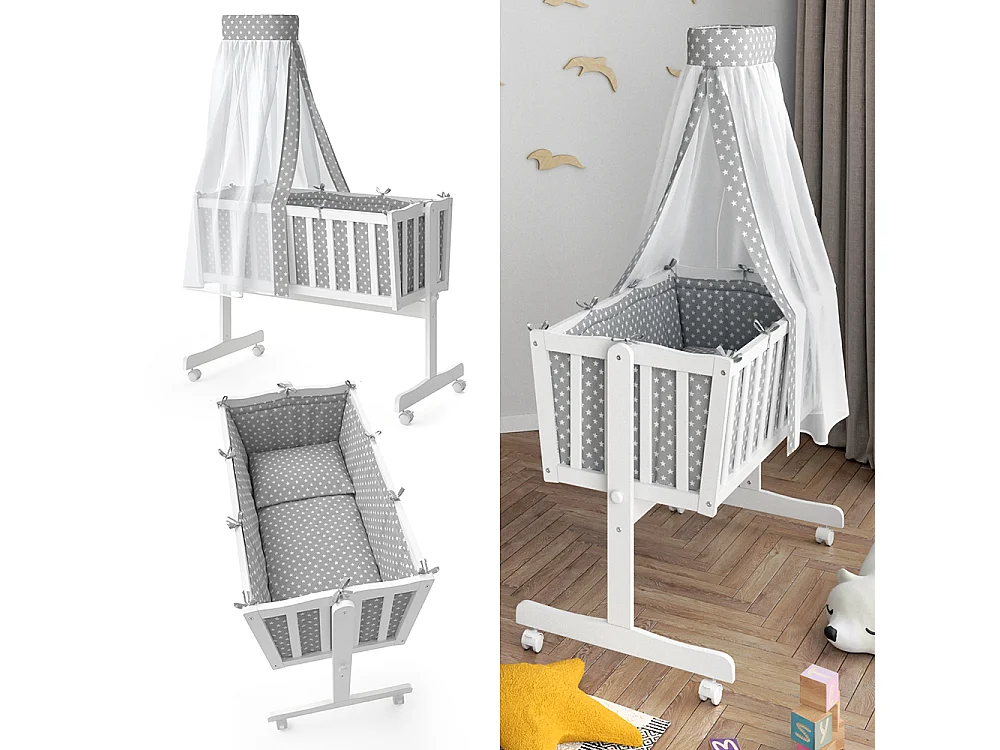 Lit bébé blanc 100x44x77 noah