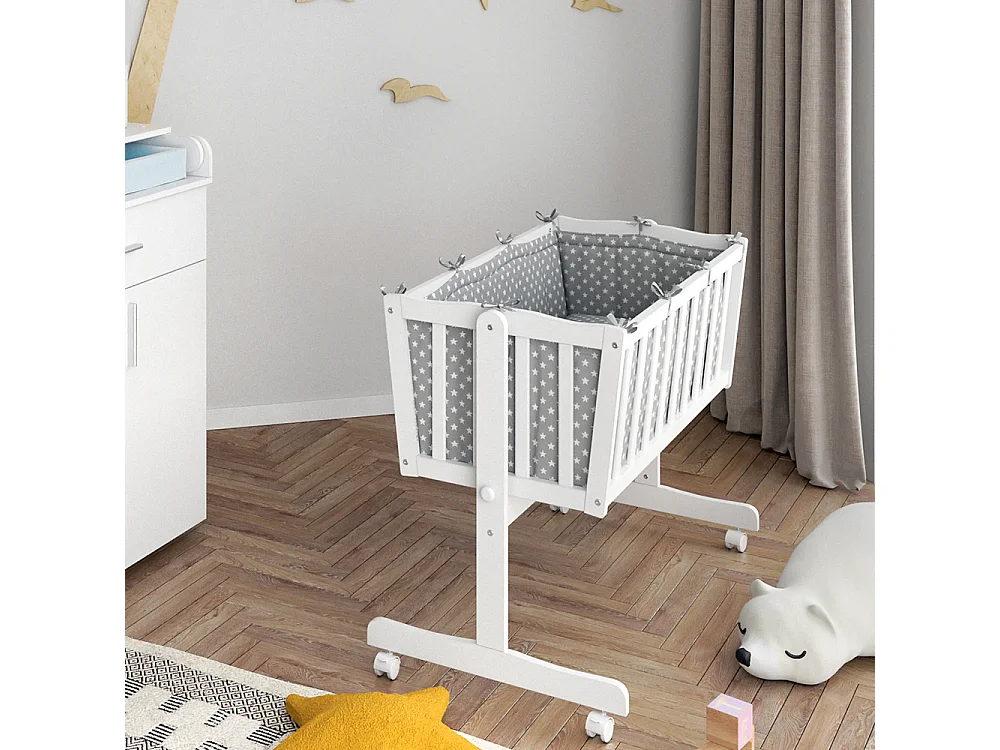 Lit bébé blanc 100x44x77 noah