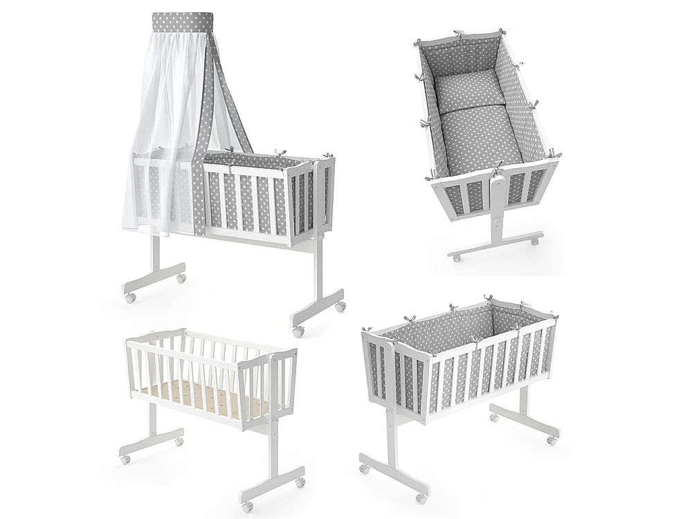 Lit bébé blanc 100x44x77 noah