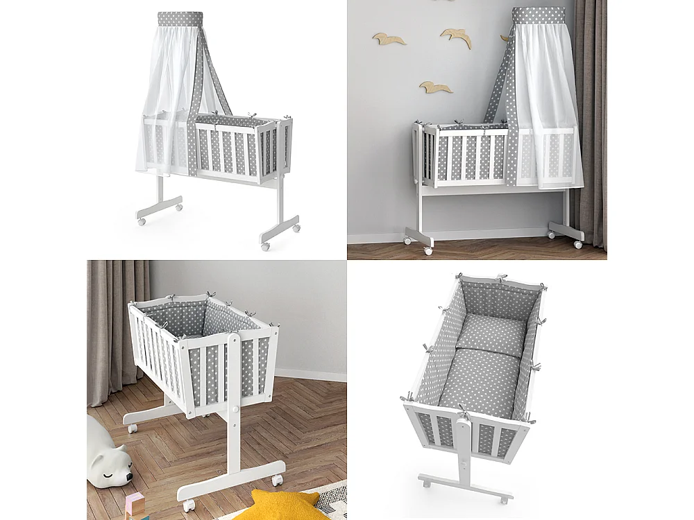 Lit bébé blanc 100x44x77 noah