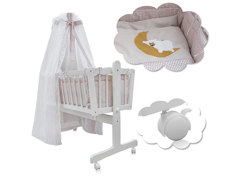 Lit bébé blanc 102.5x53x140