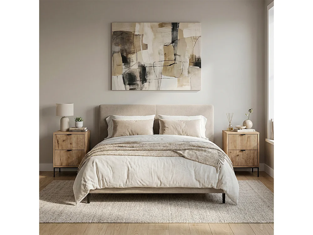 Nachttisch viking oak/schwarz 40x38.1x55.4 eliza