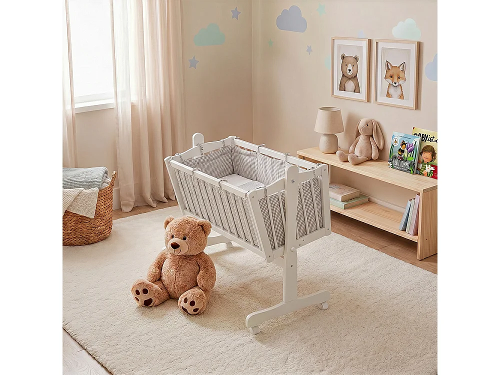 Lit bébé blanc 102.5x53x140