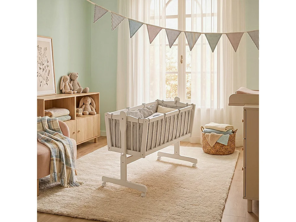 Lit bébé blanc 102.5x53x140
