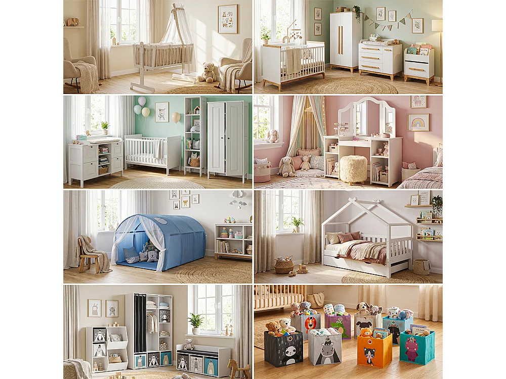 Lit bébé blanc 102.5x53x140