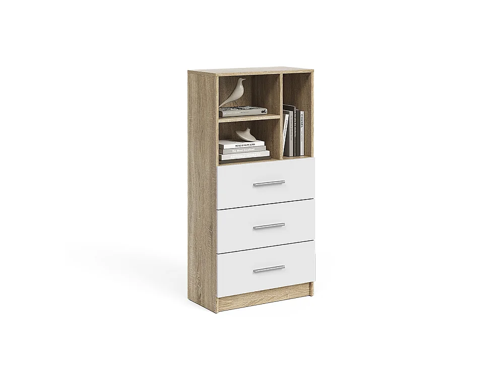 Universele kast sonoma/wit 60x31.6x120 tomy