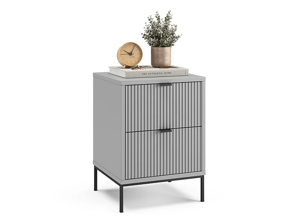 Table de chevet gris/noir 40x38.1x55.4 eliza
