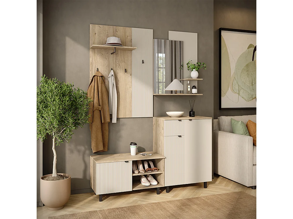 Garderobe eiken/kasjmier 69x40x95 puerto