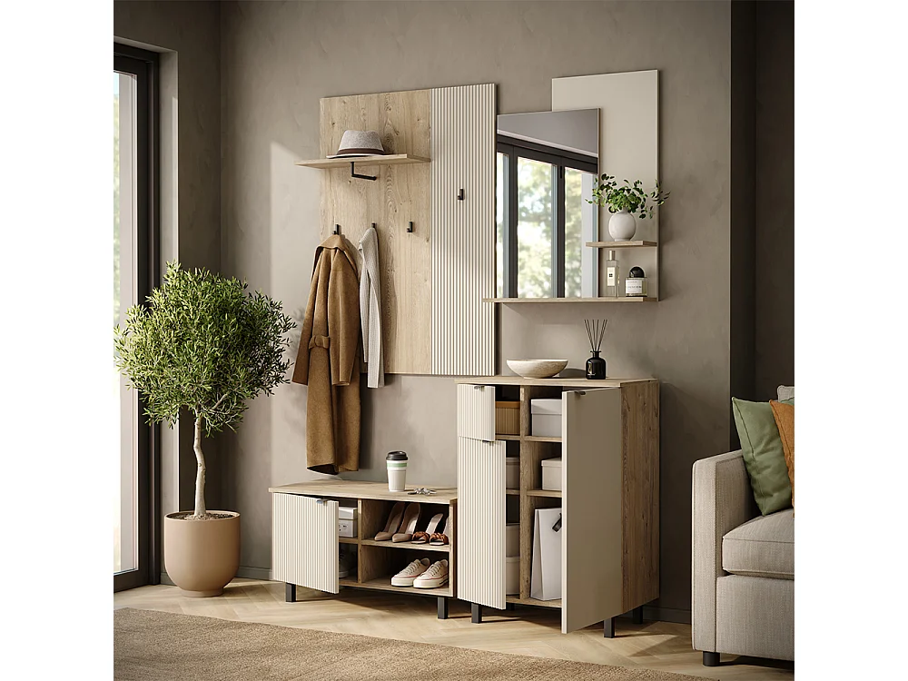 Garderobe eiken/kasjmier 69x40x95 puerto