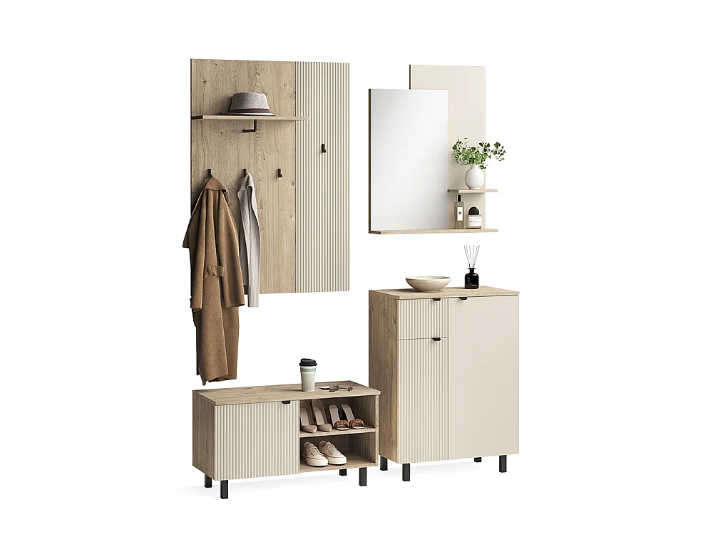 Garderobe eiken/kasjmier 69x40x95 puerto