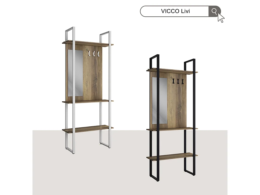 Garderobe antraciet 90x35x215 livi