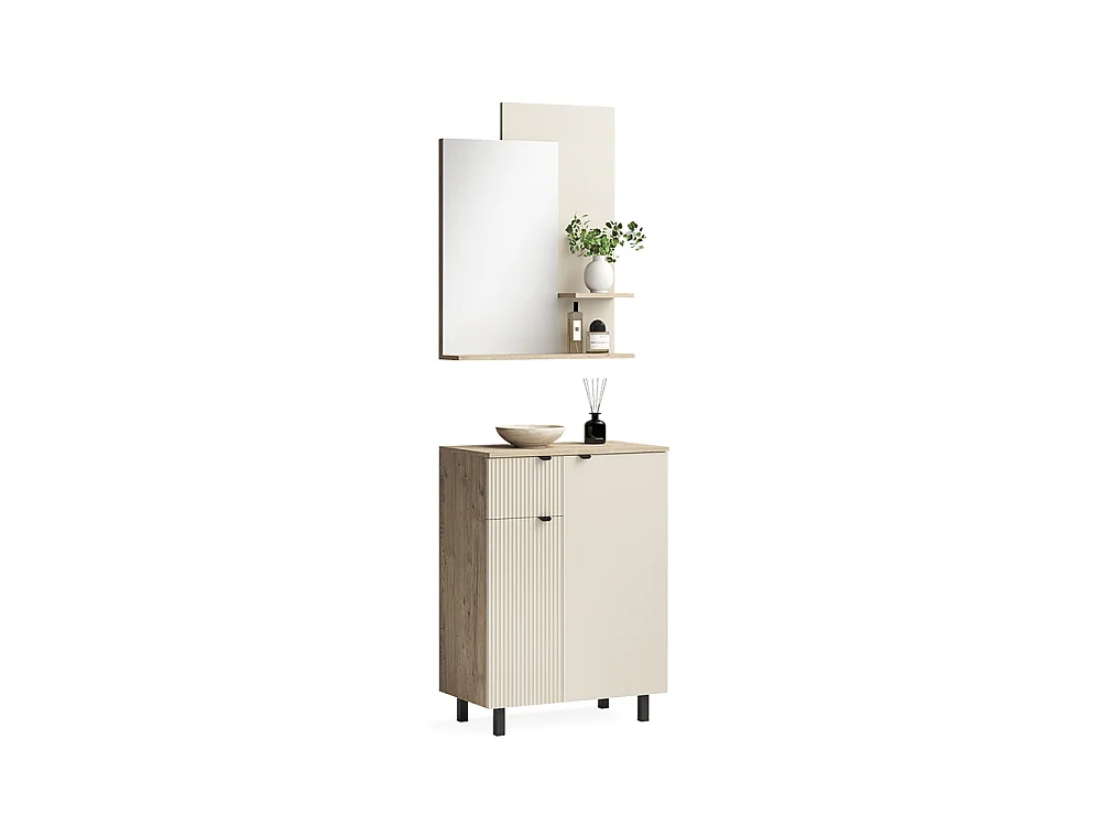Garderobe eiche/cashmere 69x40x95 puerto
