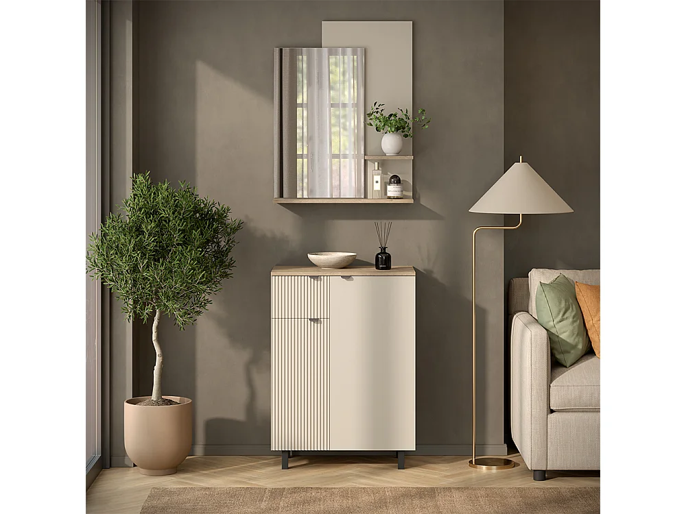 Garderobe eiche/cashmere 69x40x95 puerto