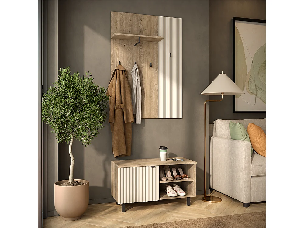 Garderobe eiken/kasjmier 86x40x48 puerto