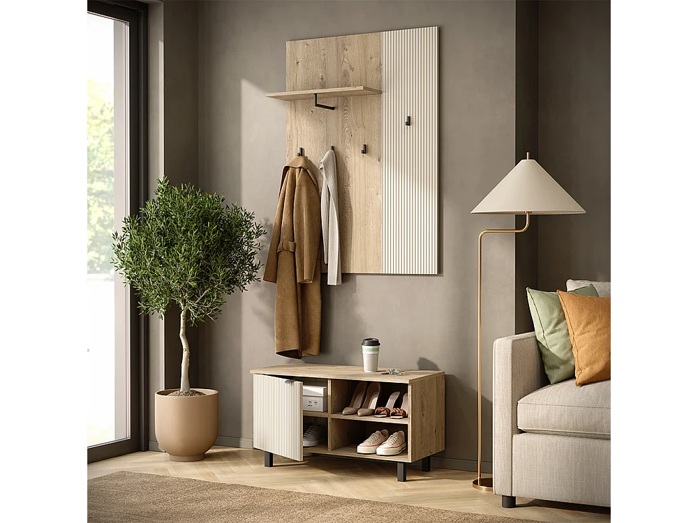 Garderobe eiken/kasjmier 86x40x48 puerto
