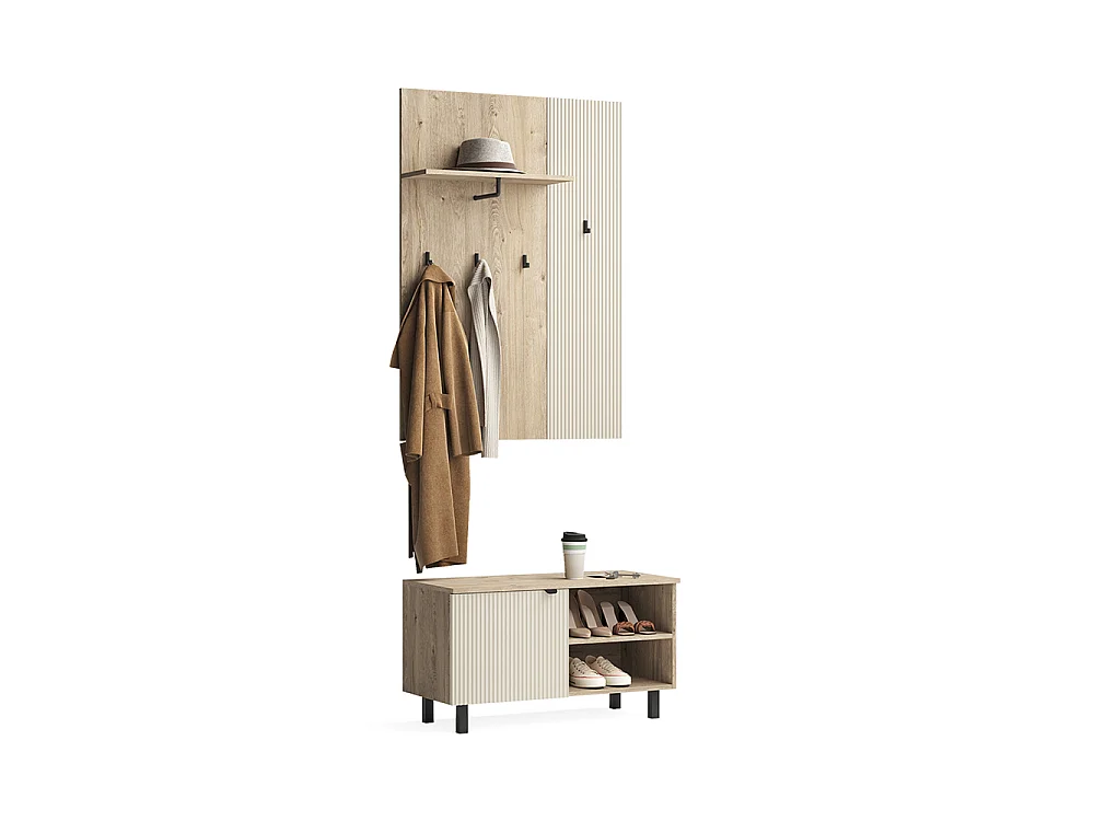 Garderobe eiken/kasjmier 86x40x48 puerto