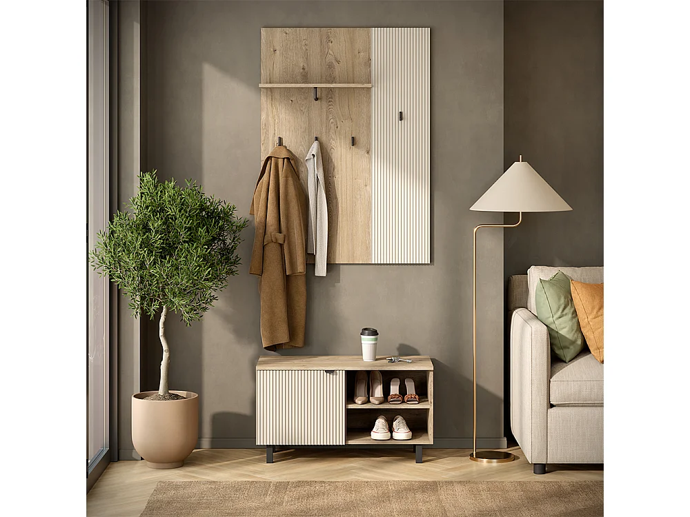 Garderobe eiken/kasjmier 86x40x48 puerto