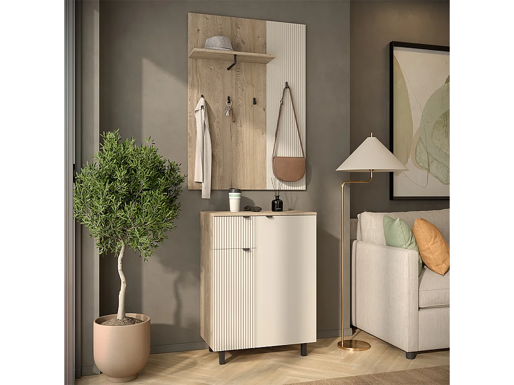 Garderobe eiken/kasjmier 69x40x95 puerto