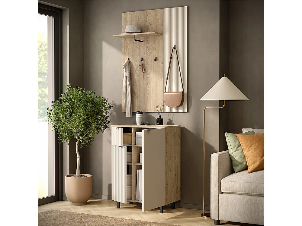 Garderobe eiken/kasjmier 69x40x95 puerto