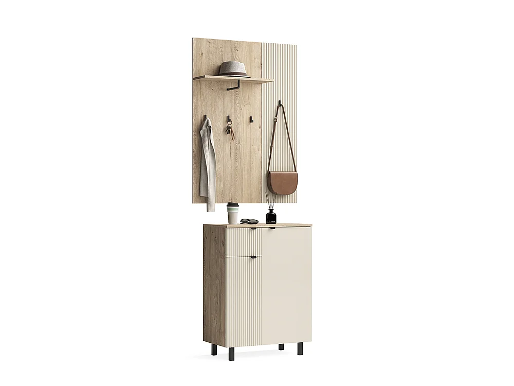 Garderobe eiken/kasjmier 69x40x95 puerto