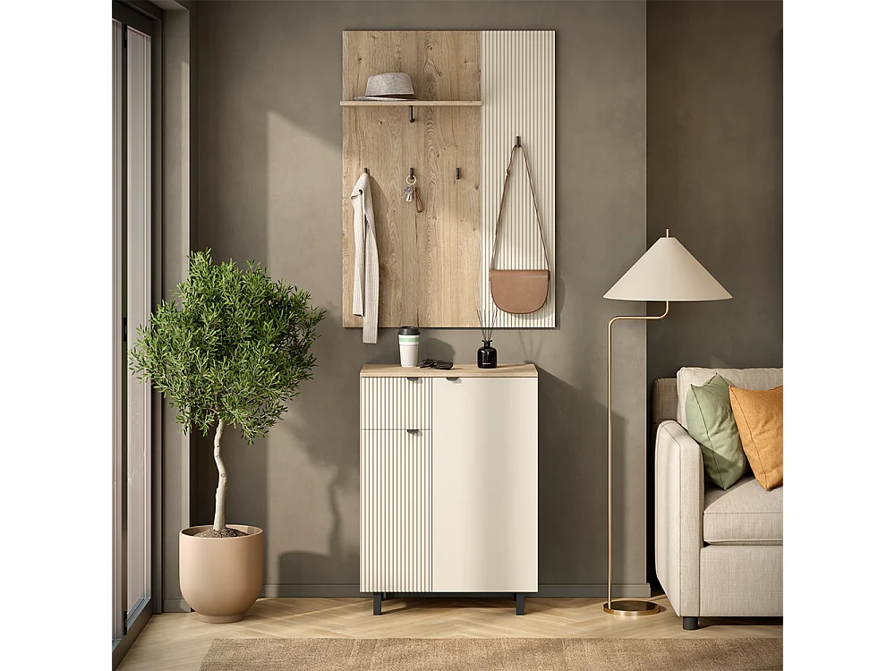 Garderobe eiken/kasjmier 69x40x95 puerto