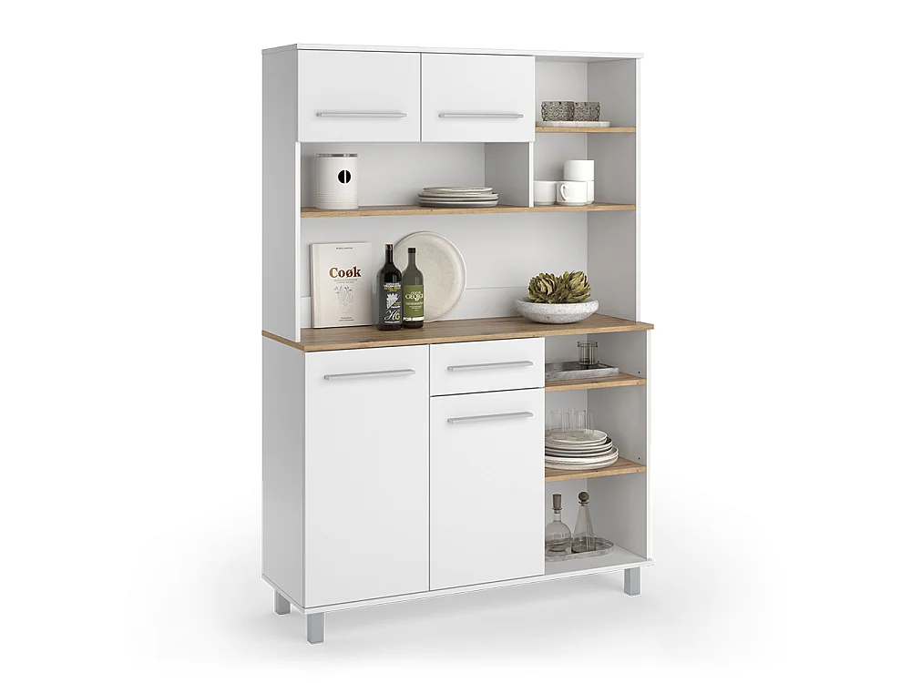 Kitchen buffet white/artisan oak 120.2x40.5x177 pure