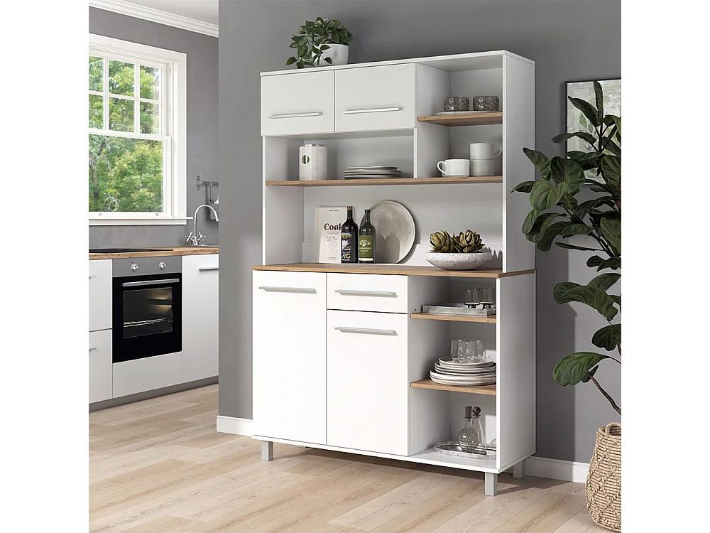 Kitchen buffet white/artisan oak 120.2x40.5x177 pure
